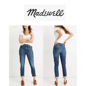 Madewell Women's Blue The High-Rise Slim Boyjean 26